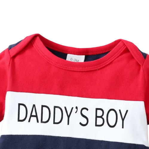 The Trace - Baby Boy Summer 2-Piece Letter Print Bodysuit and Shorts Set