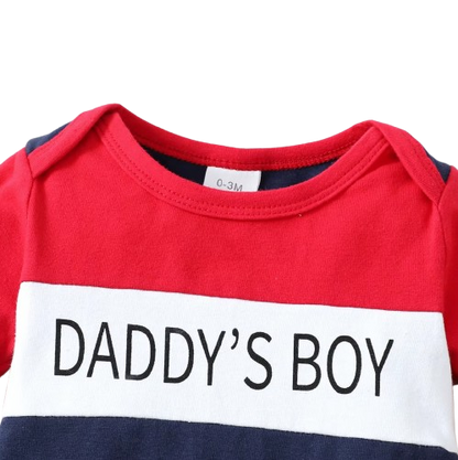 The Trace - Baby Boy Summer 2-Piece Letter Print Bodysuit and Shorts Set
