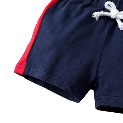 The Trace - Baby Boy Summer 2-Piece Letter Print Bodysuit and Shorts Set