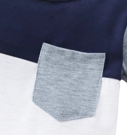The Dario - Baby Boy Summer 2-Piece Color Block T-Shirt and Shorts Set
