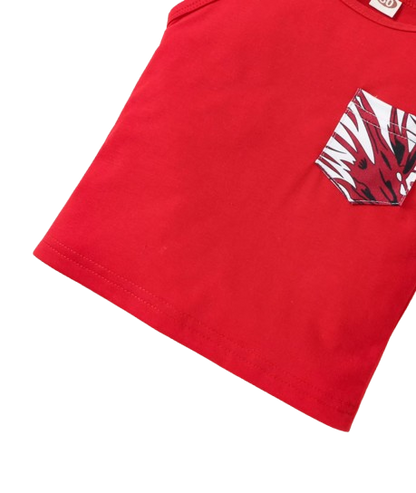 The Ayan - Baby Boy Summer 2-Piece Sleeveless Vest and Printed Shorts Set