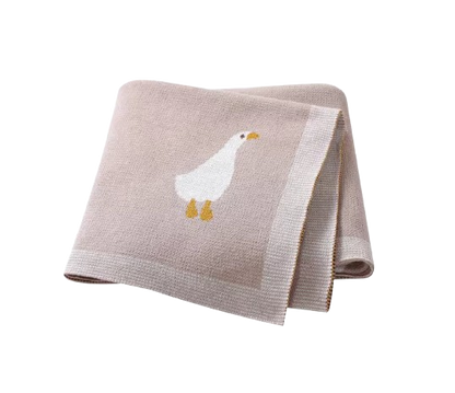 The Brayan - Newborn Baby Cotton Knitted Swaddle Blanket, 90x70cm Plaid Wrap