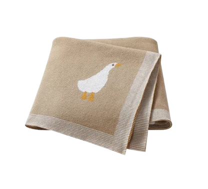 The Brayan - Newborn Baby Cotton Knitted Swaddle Blanket, 90x70cm Plaid Wrap