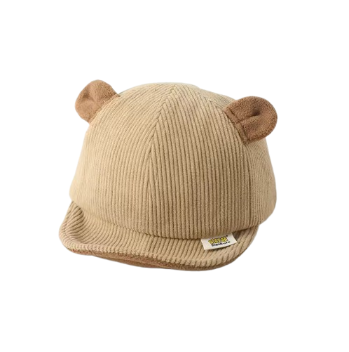 The Boden - Baby Corduroy Bear Ear Hat, Adjustable Unisex Cap