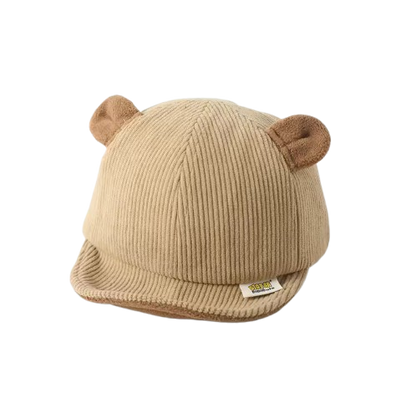 The Boden - Baby Corduroy Bear Ear Hat, Adjustable Unisex Cap