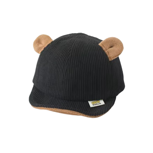 The Boden - Baby Corduroy Bear Ear Hat, Adjustable Unisex Cap