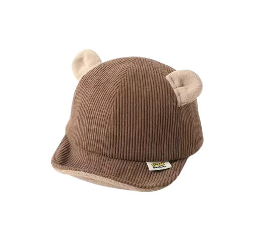 The Boden - Baby Corduroy Bear Ear Hat, Adjustable Unisex Cap