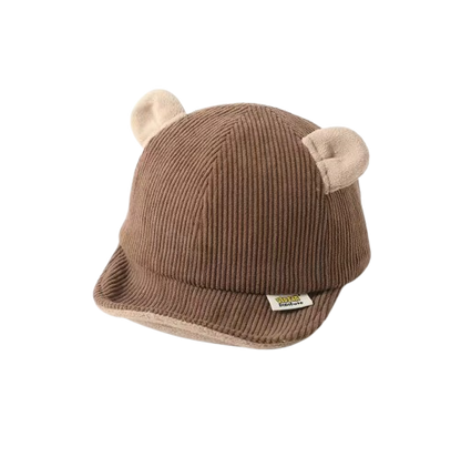 The Boden - Baby Corduroy Bear Ear Hat, Adjustable Unisex Cap