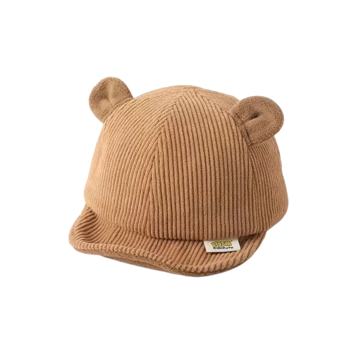 The Boden - Baby Corduroy Bear Ear Hat, Adjustable Unisex Cap