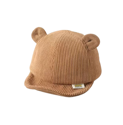 The Boden - Baby Corduroy Bear Ear Hat, Adjustable Unisex Cap