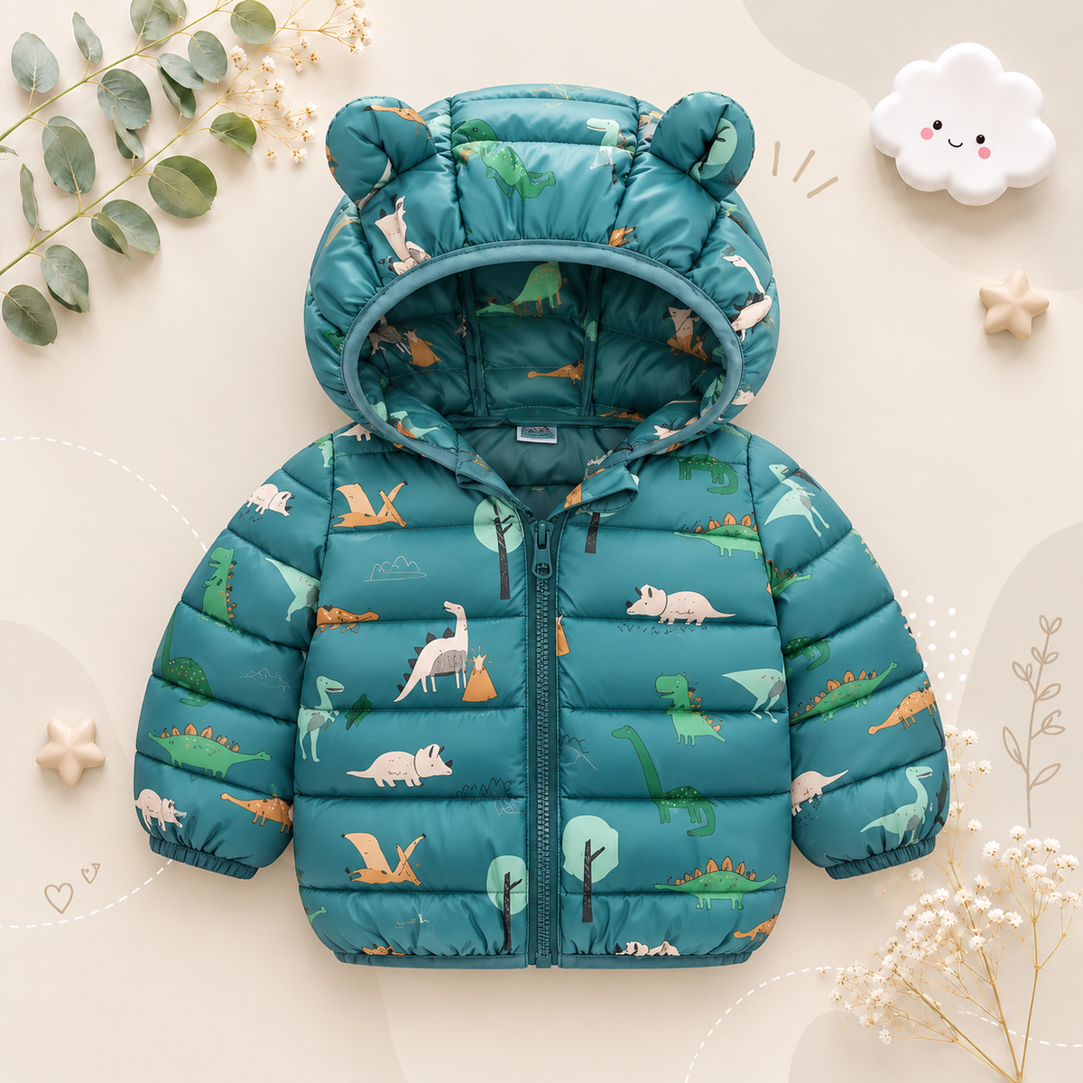 The Bruno - Baby Hooded Winter Jacket, Lightweight Warm Zipper Coat for Kids