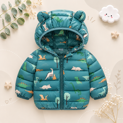 The Bruno - Baby Hooded Winter Jacket, Lightweight Warm Zipper Coat for Kids