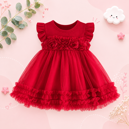 The Jazmin - Baby Girl Summer Fairy Tutu Dress – Cute Princess Birthday Party Outfit